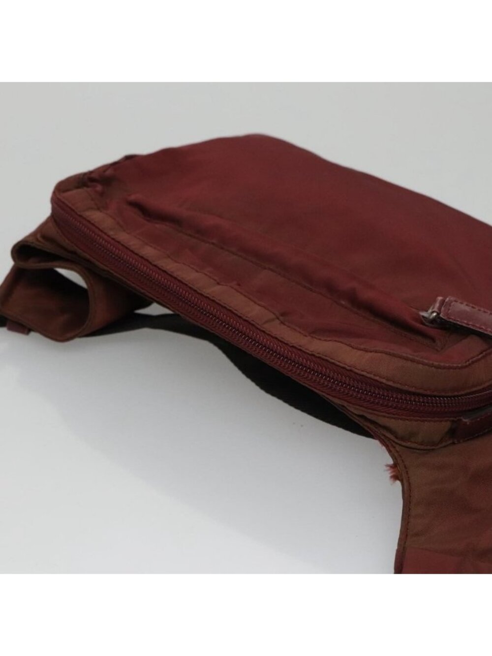 Authentic PRADA Shoulder Bag Nylon Red Silver - Picture 15 of 16